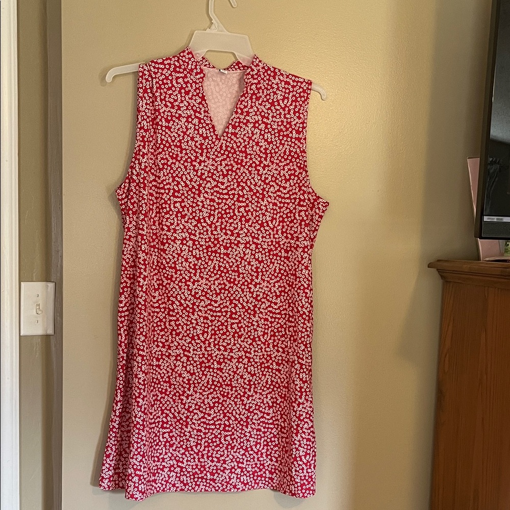 Sleeveless Pink Floral Dress